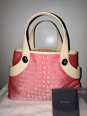 BVLGARI
Logo Mania Tote Bag Canvas Pink
Silver Hardware.  COA included